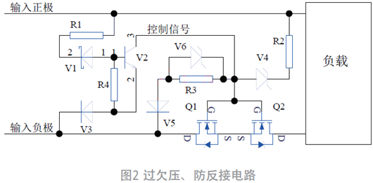 過欠壓、防反接電路